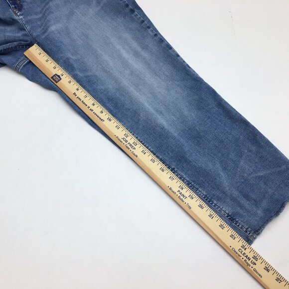 J. Jill Denim Straight Leg Crop Jeans High Rise Frayed Hems size 16 length 24" - Picture 7 of 9